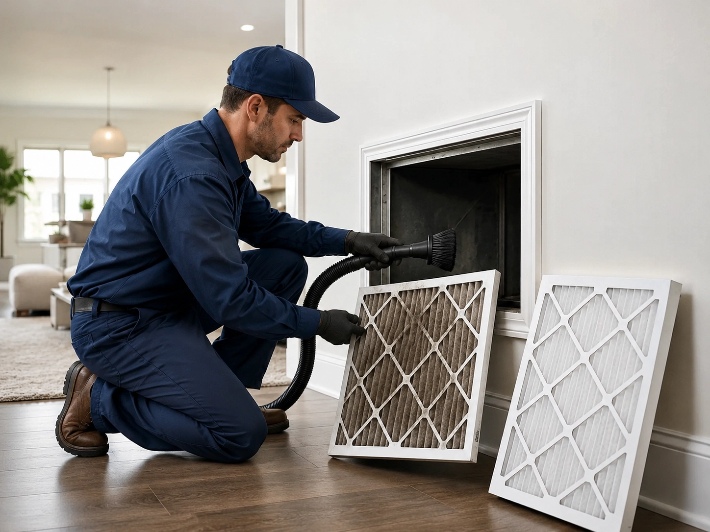 Professional duct filter maintenance service