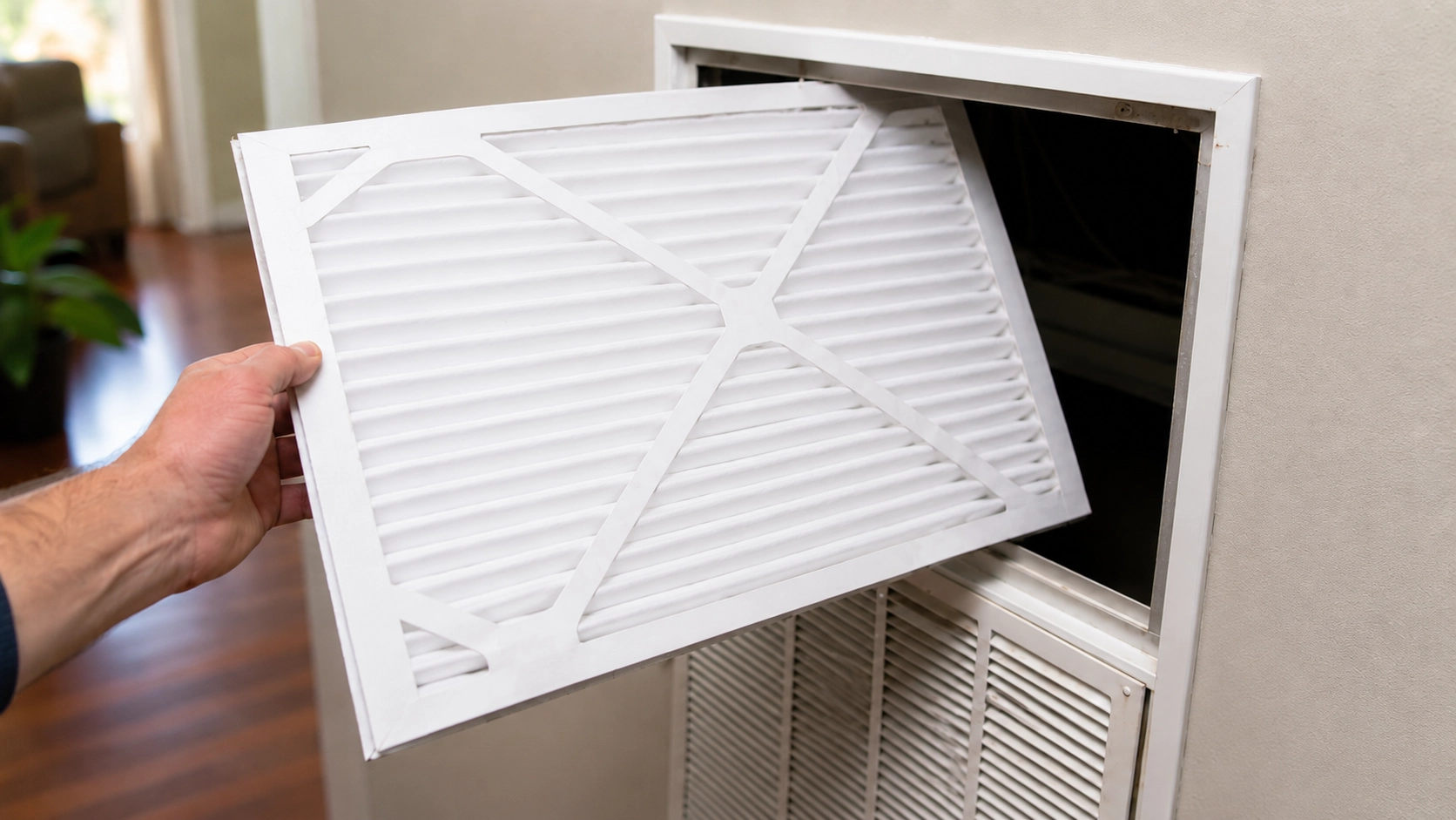 Air filter after cleaning Lewisville TX