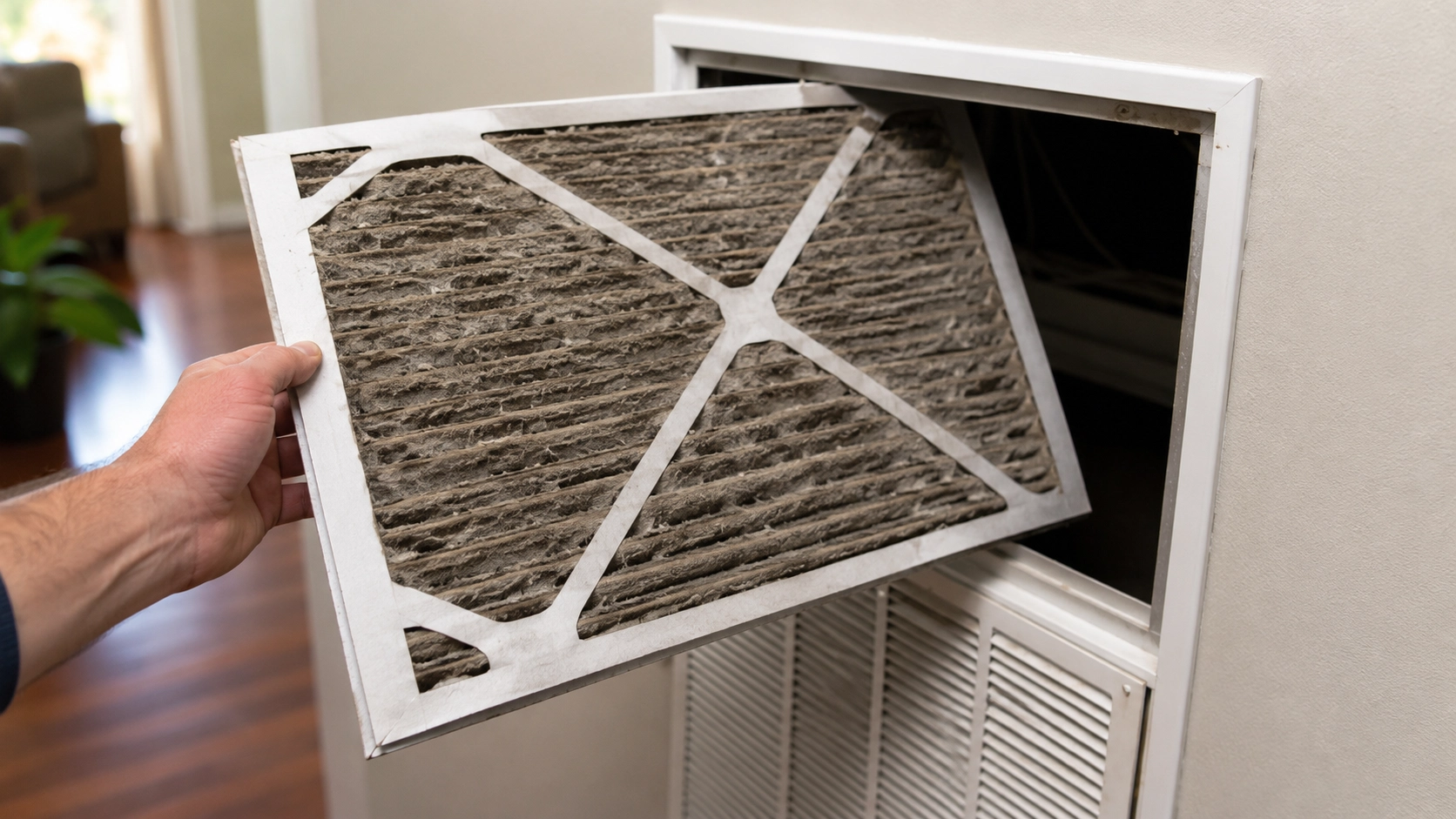 Air filter beore cleaning Lewisville TX