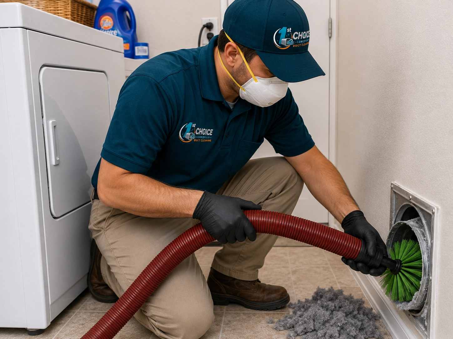 dryer duct cleaning technician