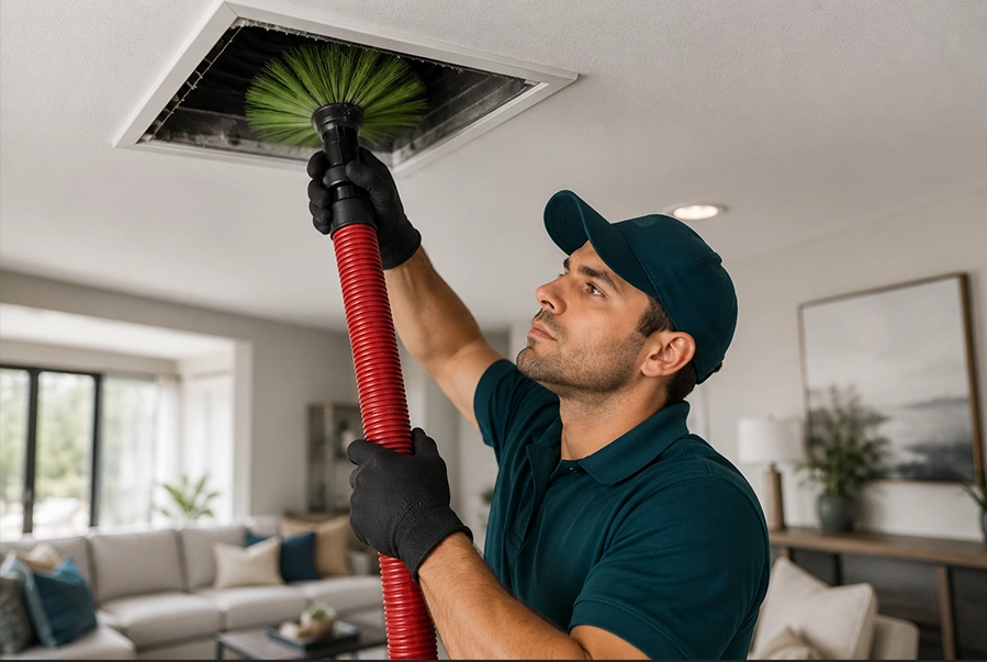 Duct cleaning technician
